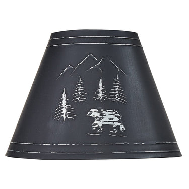 Black Bear Embossed Metal Lampshade 12